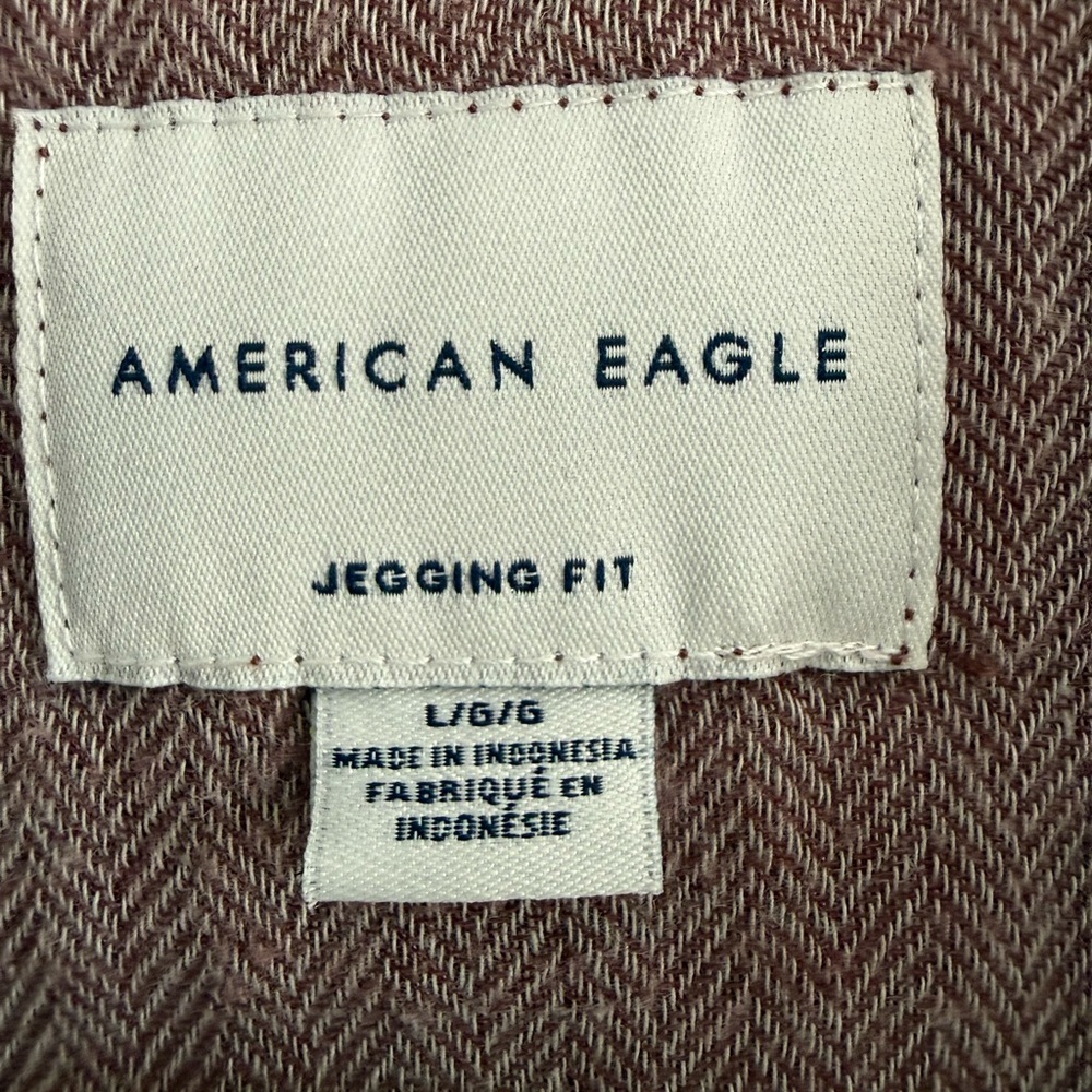 American Eagle Outfitters Rust Multi Plaid Button-Front Tunic - Picture 2 of 3